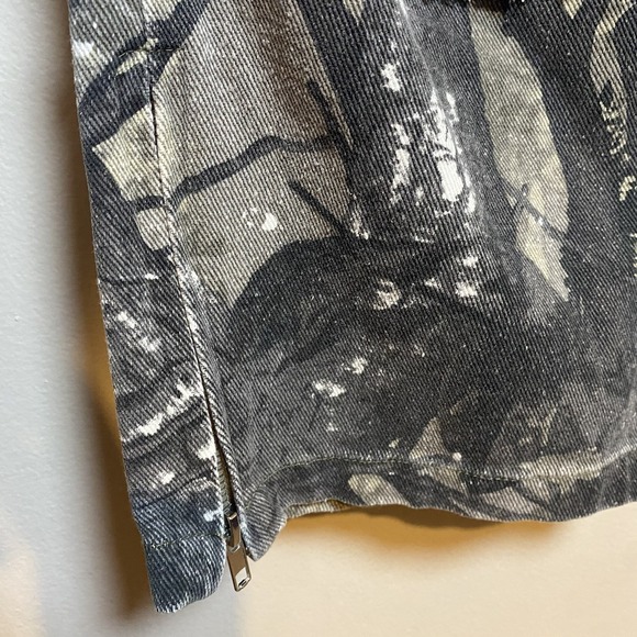 KGYA Unisex XS Raw Edge Oversized Distressed Camo Cargo Pants Unisex Men Moto - Picture 4 of 11